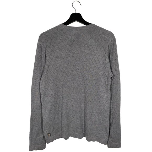 Armani Collezioni Viscose Blend Knit Crewneck Sweater Gray Size 50 / US Small - Picture 2 of 7